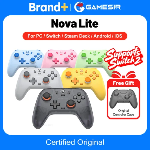 Gamesir Nova Lite PC Gamepads para Nintendo Switch 2 interruptor Oled Lite controlador Bluetooth efecto Hall Joysticks ventana 10 11