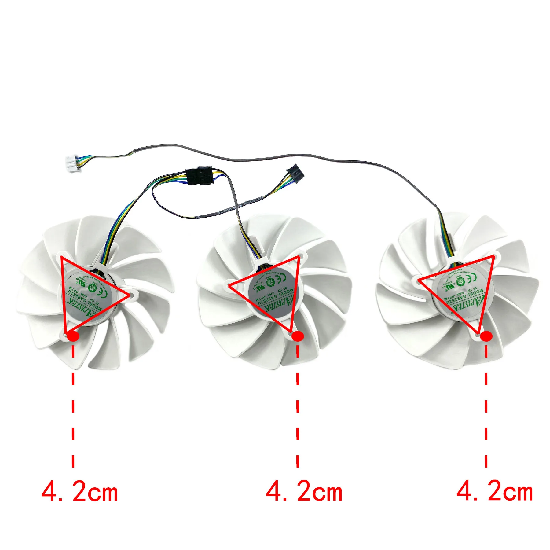 مروحة استبدال بطاقة رسومات بيضاء ، زوتاك ، gertx4070ti ، سوبر ، 40ity s ، troc ، GA92S2U ، جديدة #3