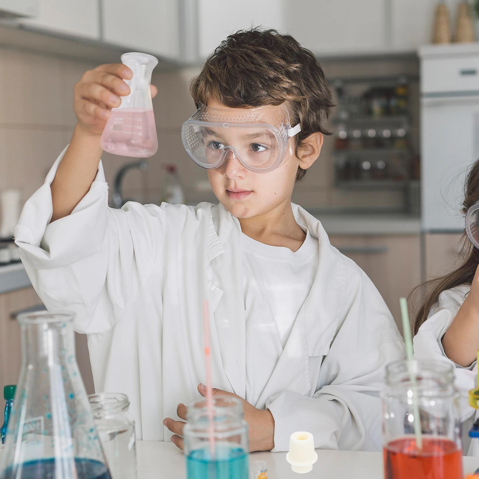 

5pcs Triangle Flask Stopper Silicone Sealer for Erlenmeyer Conical Glass Lab Test Tube Experiment Accessories Rubber