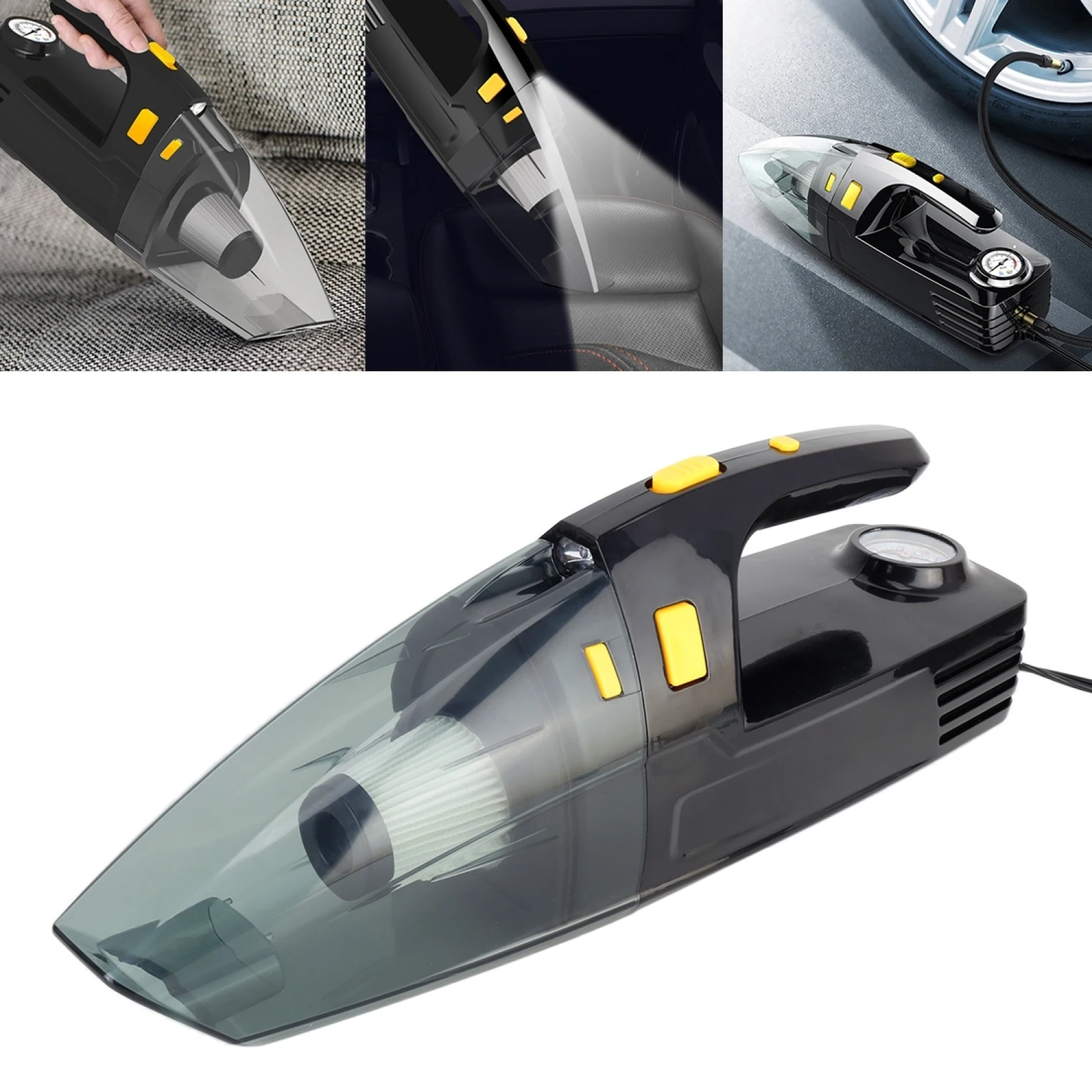 Car Vacuum Cleaner Portable 120W Handheld Powerful Vacuum Cleaner for Household/ Auto Interior Cleaning Tools