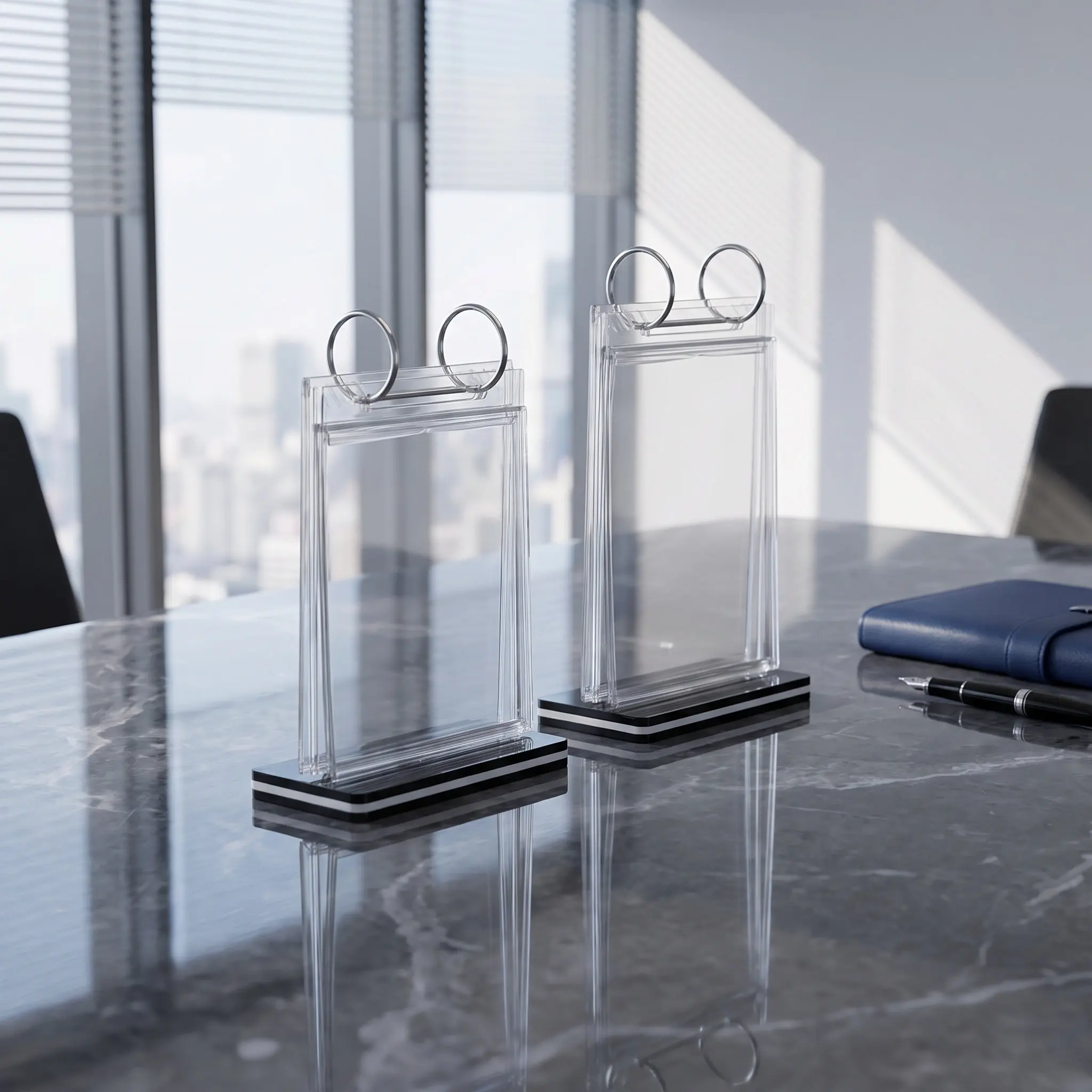2Pcs Freestanding Menu Stand Holder For Restaurant Menu Display Front Desk Professional Desktop Documents