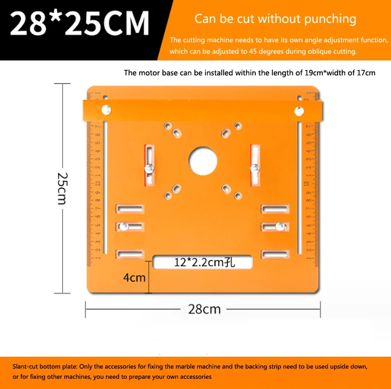 Máquina de corte placa base para eletricidade serra circular aparador guia borda carpintaria roteador fresagem flip board ferramentas