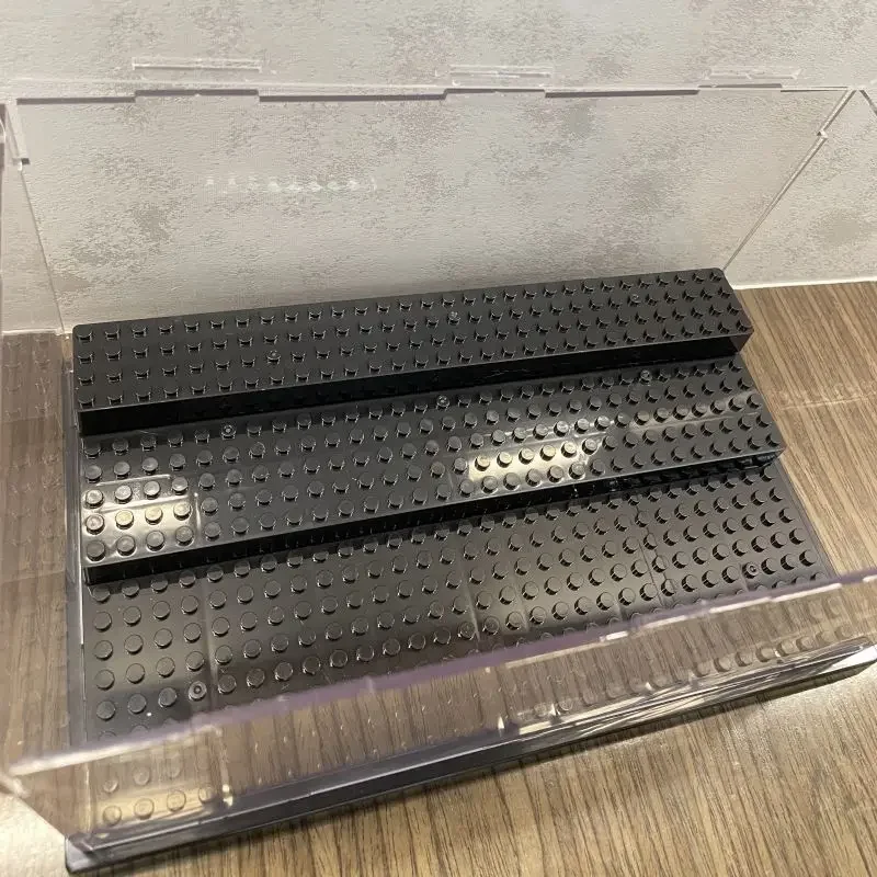 Caja de exhibición transparente acrílica, modelo de bloques de construcción, cubierta antipolvo, figuras, juguetes, escaparate de protección Compatible con marca
