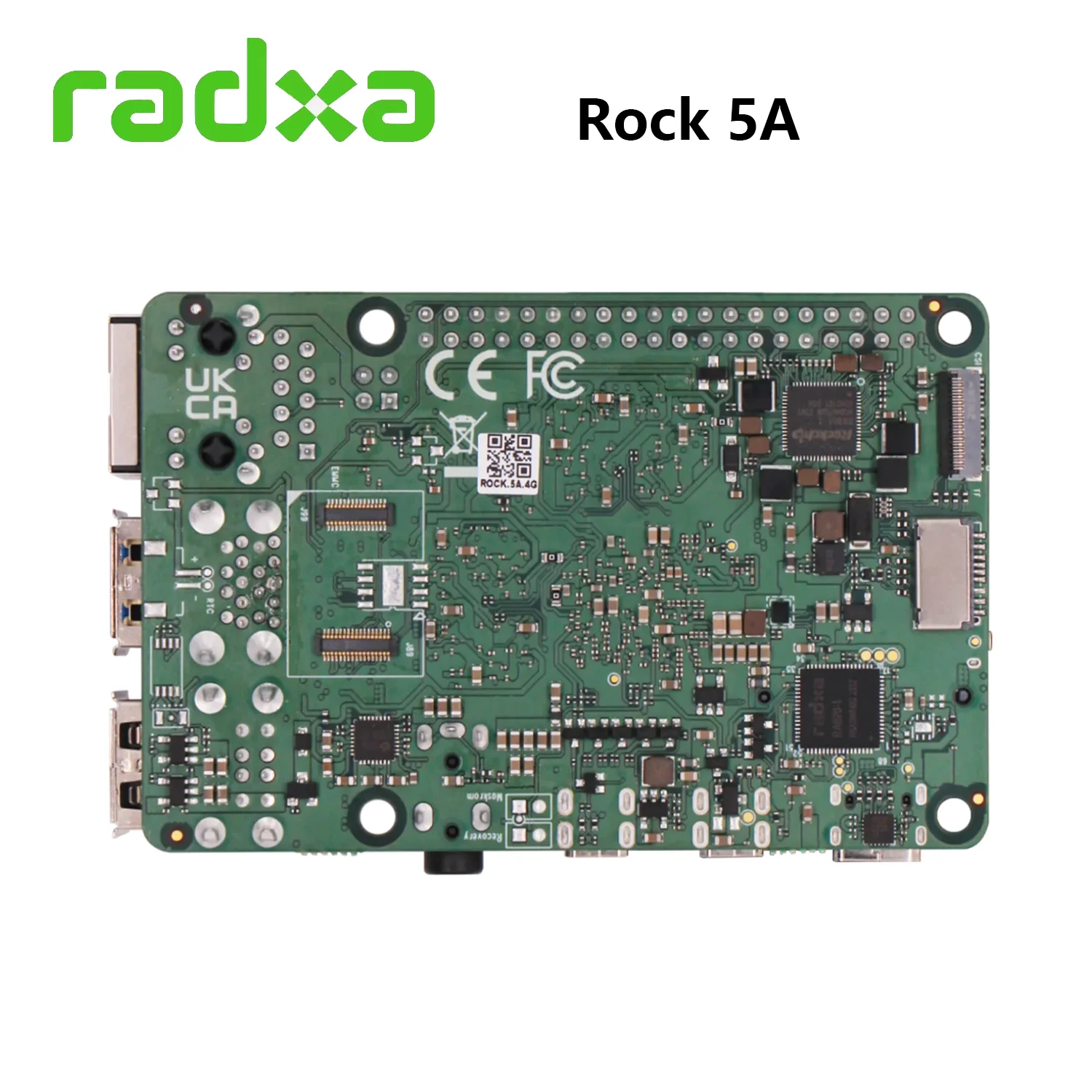 Placa de desarrollo RADXA ROCK 5A, Modelo A, RK3588S, Quad Core A76 y Quad Core A55, compatible con eMMC y SPI, MÓDULO Flash