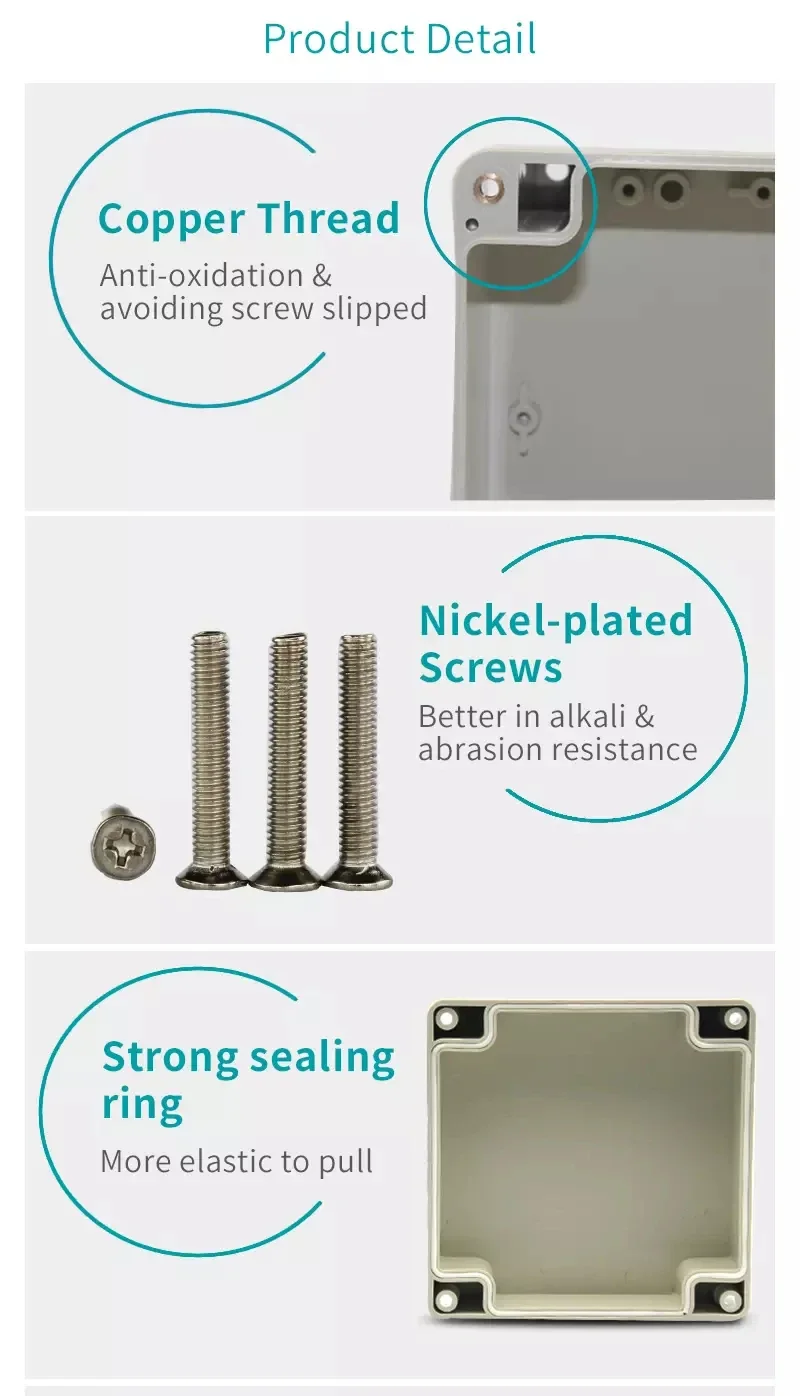 Waterproof Plastic Enclosure Box Electronic Project Instrument Case Electrical Project Box Outdoor Junction Box Housing