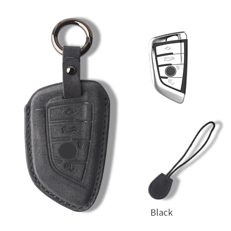 

Suede Car Key Case Cover Protector Shell Fob Accessories For BMW F30 F31 F32 F34 F20 F21 F07 F10 1 3 5 7 Series X1 X3 G01 X4 G02