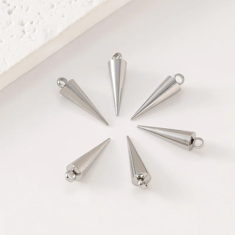 

100 шт., подвески из нержавеющей стали с конусом, подвески, принадлежности для самостоятельного изготовления ювелирных изделий для ожерелья, браслета, серьг, аксессуары ручной работы