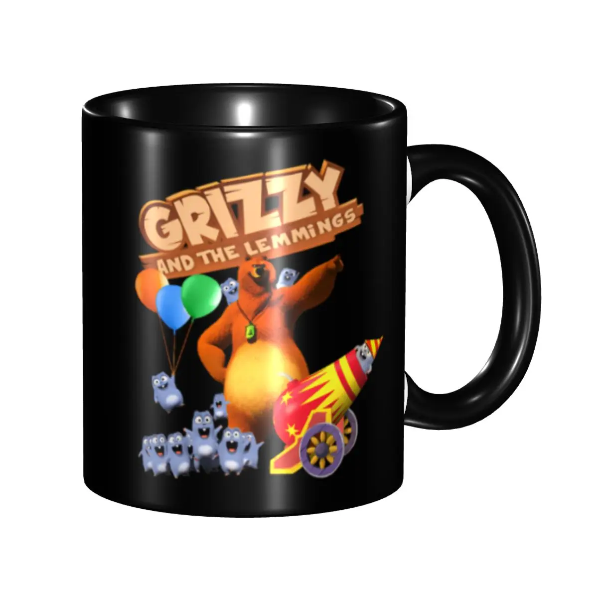 

DIY Happy Lemmings Tabodi And Grizzy Cartoon Ceramic Mug Customized Coffee Cups Creative Present