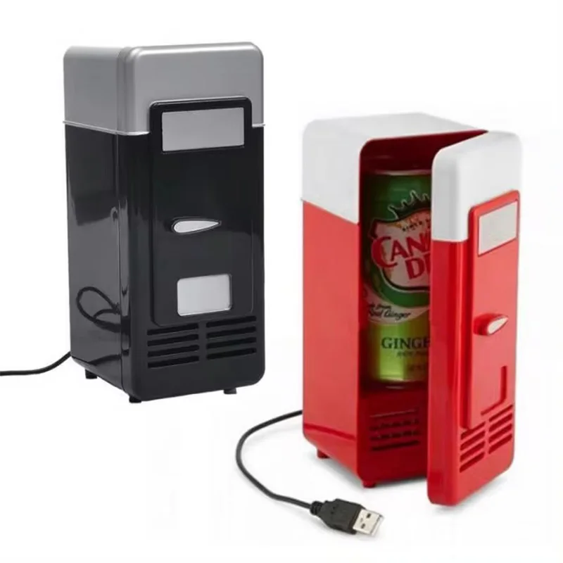 Imagem -06 - Mini Refrigerador Usb para Resfriar Bebidas para Laptop pc Preto Vermelho