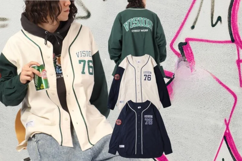 

Retro Oversized Long Sve Embroidered Cotton irt Loose Fit Collarl American Sle Knitted Fabric Large Size Men's irt