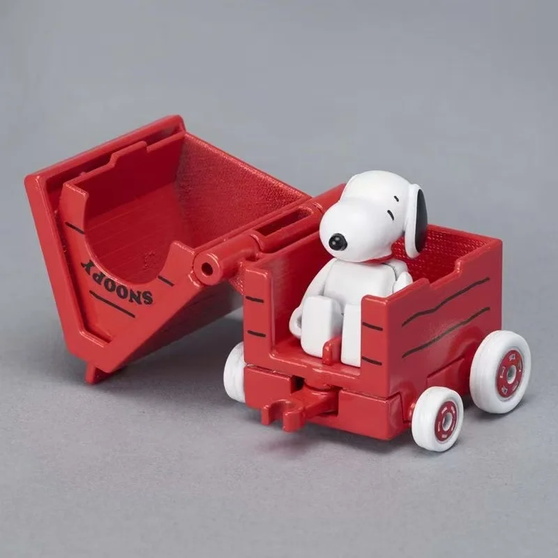 TOMY Snoopy 50e anniversaire édition pilote alliage voiture dessin animé ornement TOMICA modèle Simulation Collection véhicule cadeau jouets