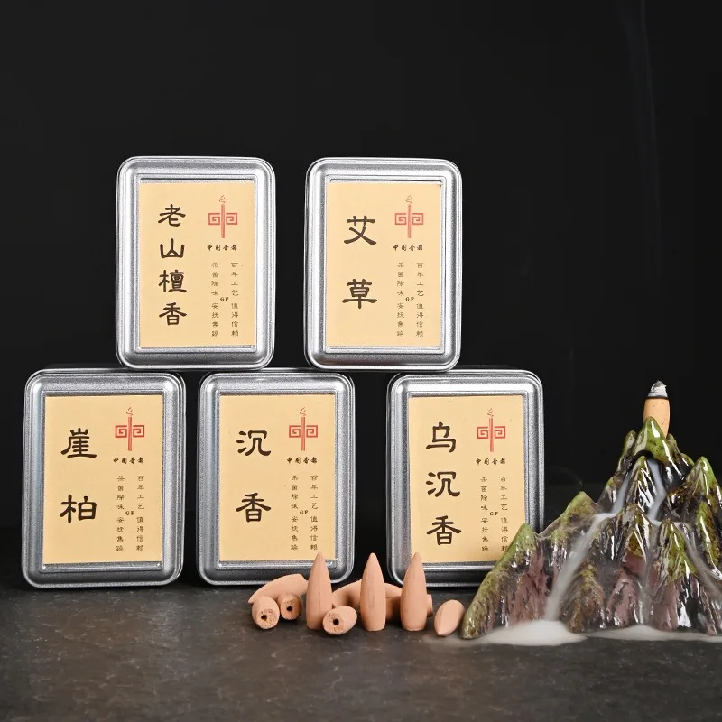 

Extra-LongBackflowConeIncenseTraditionalChineseAromatherapy forHomePurification,DecorativeSmokeFlow&RelaxationSandalwood/Herbal