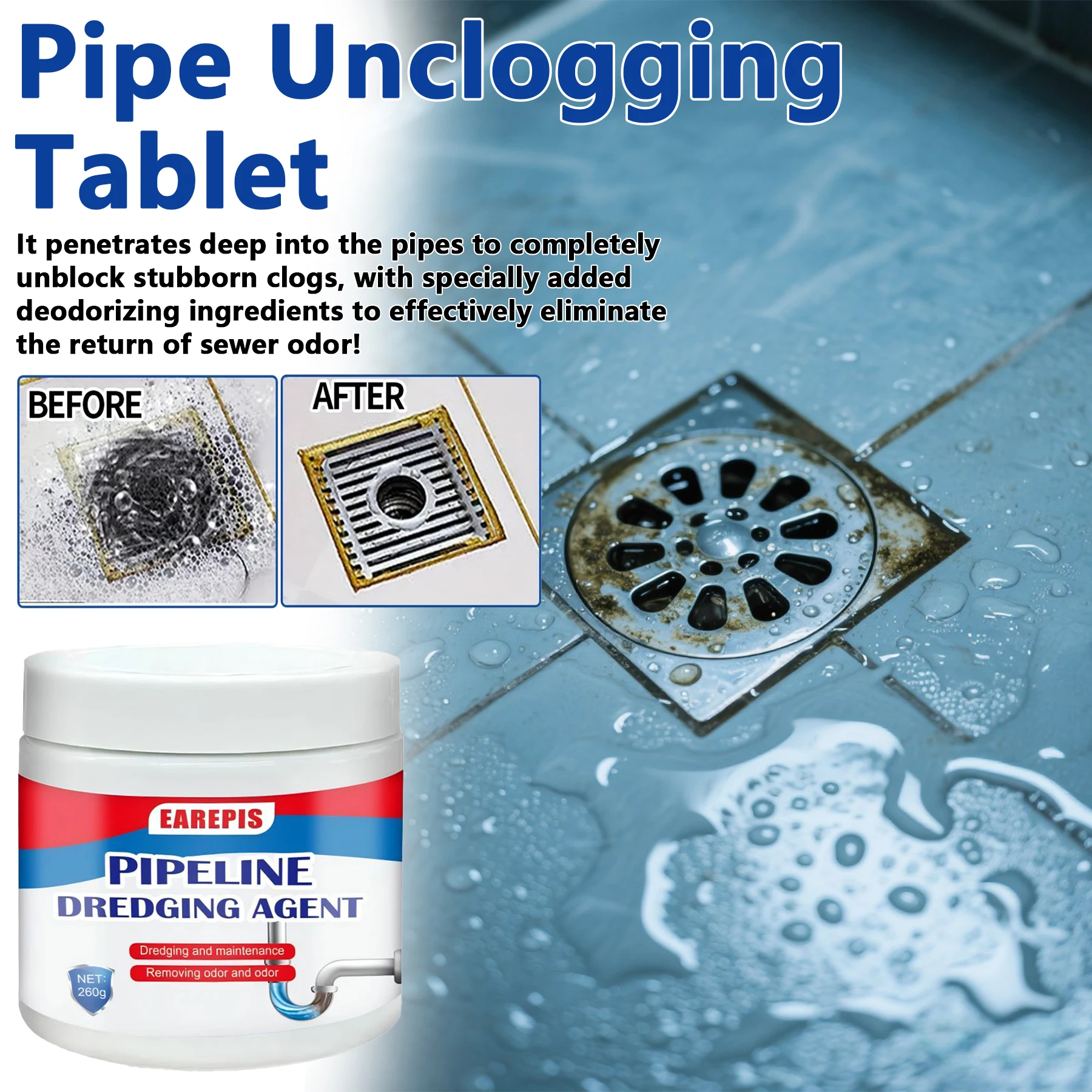 

Порошок для очистки труб — Быстро и эффективно удаляет жир, волосы и мыльные пятна — Подходит для двигателя.