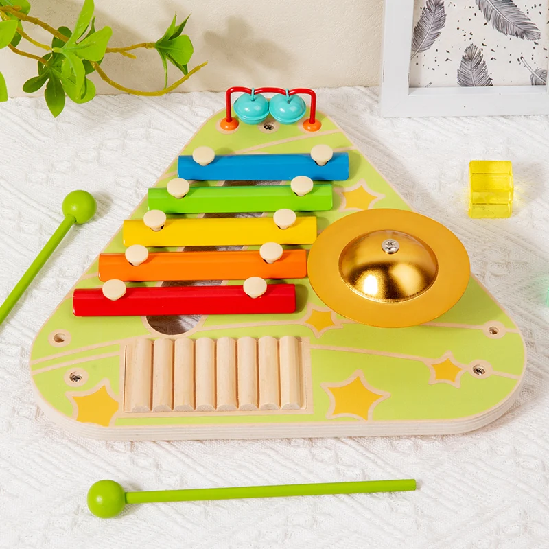 Multi-function Baby Music Table Toys Wooden Musical Instrument Toys for Kids 3 To 6 Years Old Montessori Early Educational Toys