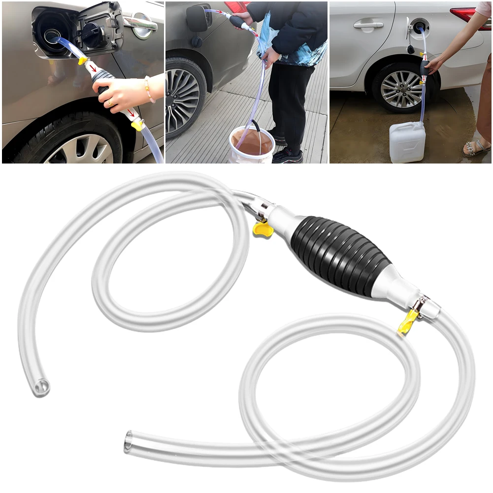 Car Fuel Pump with Hose Multifunction Liquid Sucker Suction Pump Oil Water Transfer Pump Fit for Fuel Petrol Diesel Gasoline