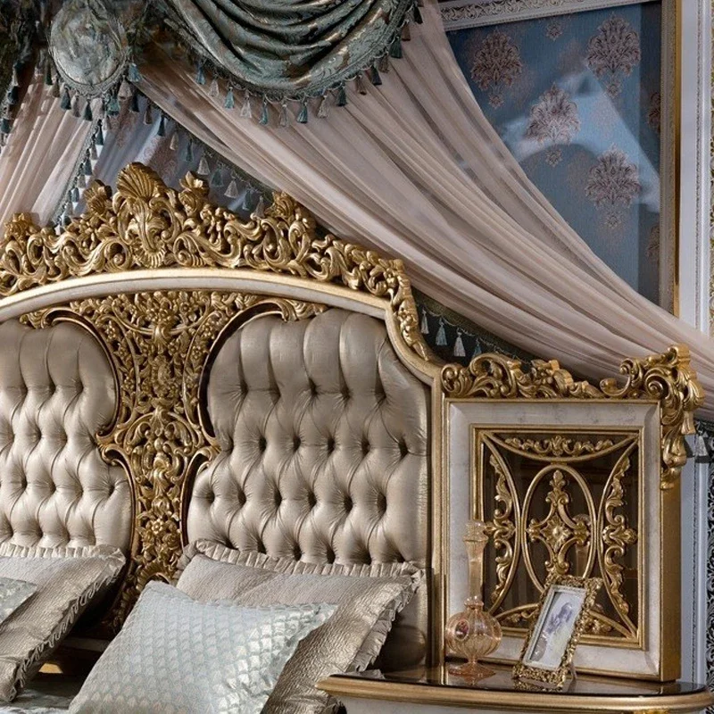 شقة سرير على اللوح الأمامي الأوروبي، تصميم عصري وخفيف الوزن، سرير مريح، أثاث موبليس لحفلات الزفاف المألوف