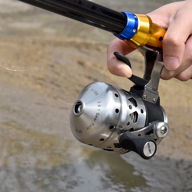 SP35 Fishing Reel 3.6:1 Stainless Steel Hunting Fishing Reel Outdoor Shooting Fish, Lure Fishing, rock fishing Accessories ﻿