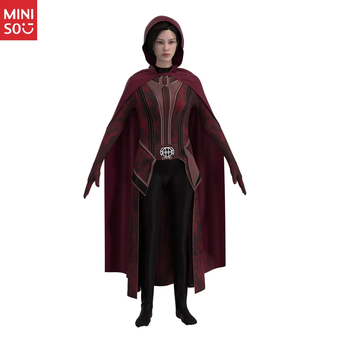 

Miniso Wanda Vision Crimson Witch Cos Costume Wanda Scarlet Witch Cosplay Same Dress Magic POLYESTER Material