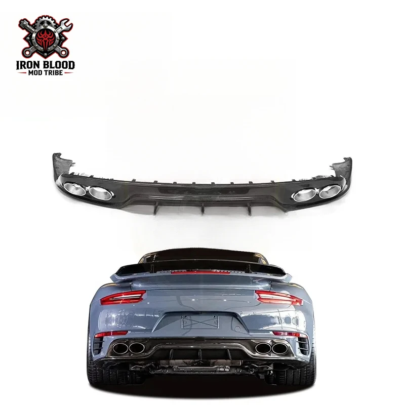 Suitable for 911 991.2 Turbo S Carbon Fiber AK Style Car Rear Diffuser Lip