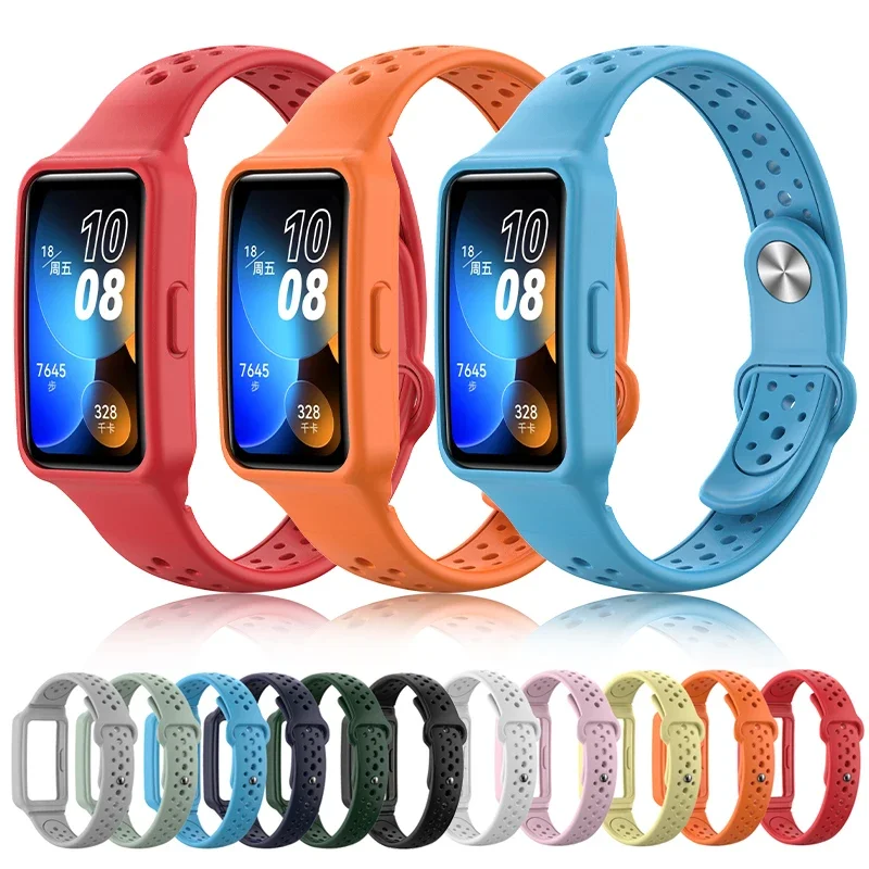حزام لهواوي باند 89 10 حزام اكسسوارات SmartWatch استبدال حزام الساعات معصمه سيليكون كوريا سوار هواوي باند 7 6