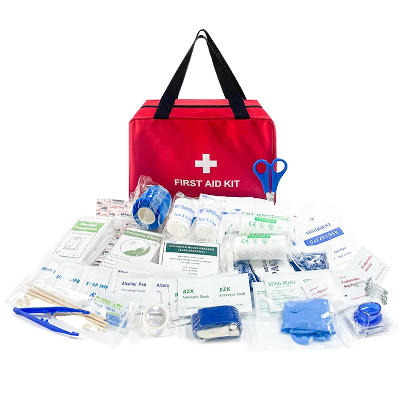 

Risenmed 97pcs Promotional Home Car Travel Safety First Aid Kit Kits Compact Medical Kits With Compartments Gift Set