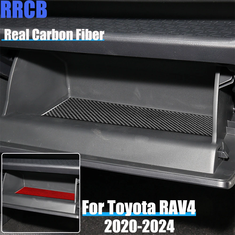 

Настоящее углеродное волокно, автомобильные аксессуары, панель хранения пассажиров, мягкая наклейка, наклейка для Toyota RAV4 XA50 2020 2021 2022 2023 2024