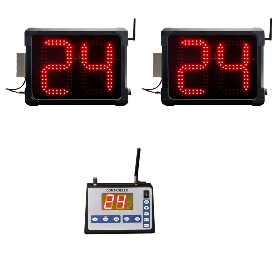 Wireless Game Controller Portable 8 Inch Digital Countdown 24s Shot Clock with Tripod Stand Outdoor Basketball Court Used