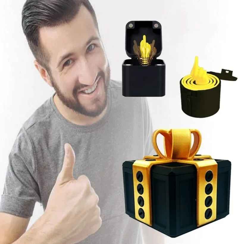 Das nervige Geschenk mit Mittelfinger in einer Box, Geschenkbox mit Schrauben, Streichüberraschung, Pop-Up-Neuheit, lustige Geschenke für Spielzeug für Erwachsene – Detail 5