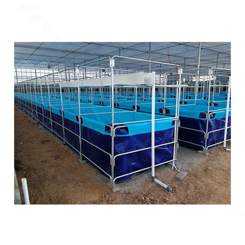 

Hot Sale Collapsible PVC Tarpaulin Fish Farming Tanks Indoor Outdoor Biofloc Equipment Ponds for RAS Catfish Tilapia Farm