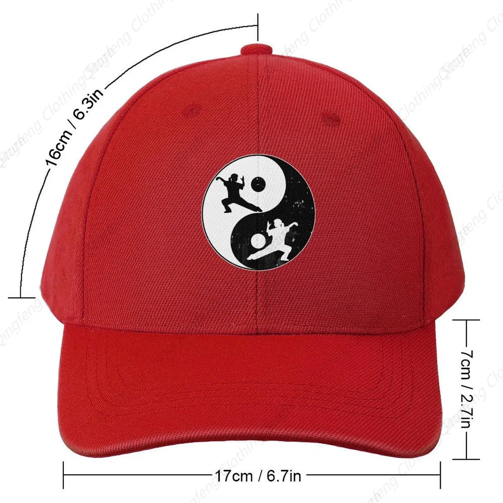 Taichi Yinyang Kungfu Baseball Cap for Men Women Fashion Trucker Hat Adjustable Hat for Travel Hiking