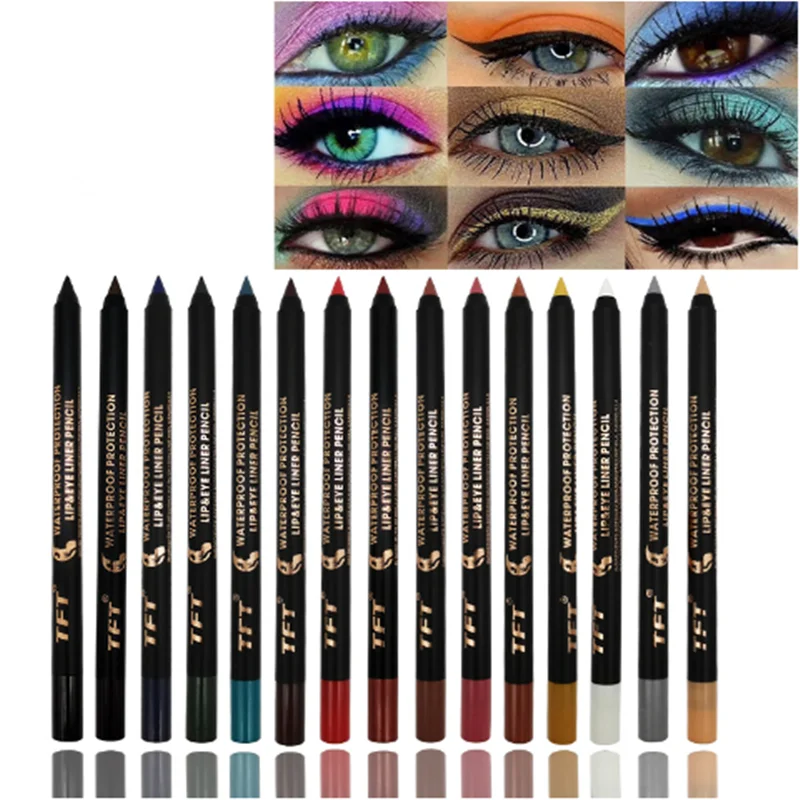 TFT new color eyeliner pen waterproof non halo dye pearlescent glue pen Lying silkworm eye shadow pen lipliner waterproof non ha