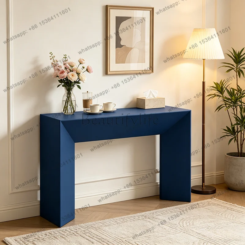 The Italian porch table is very narrow in  ancient style, and end view platform against  wall enters the house