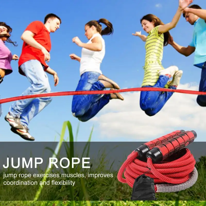 Skipping Rope Fitness Jump Ropes Exercise Jump Rope Tangle-Free Jumping Rope Fitness Ergonomic Handle Team Jump Rope For