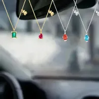 2025 Automotive Parts Latest Original Jewelry Gold Plated Crystal Pendant Necklace Fashionable and Elegant Women's Gift