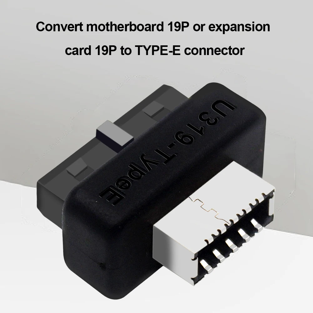 Computer Motherboard Header Motherboard USB Header Adapter 19Pin / 20Pin To Type-E Internal Header To Type E Adapter Connector