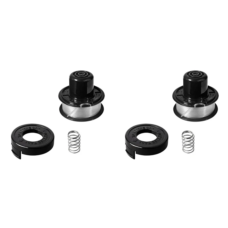 

HHO-RS-136 Replacement String Trimmer Spool Line For BLACK+DECKER ST4000 ST4500 (2 Spool, 2 Cap And 2 Spring)