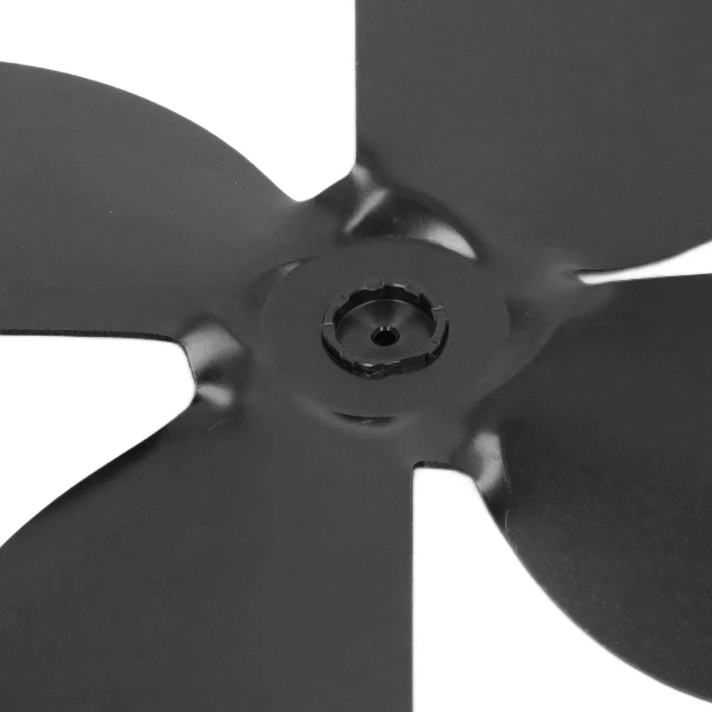 Aluminum Alloy Stove Fan Blades 4 Blades Heavy Duty Fireplace Fan Blades High Temperature Resistant With Wrench