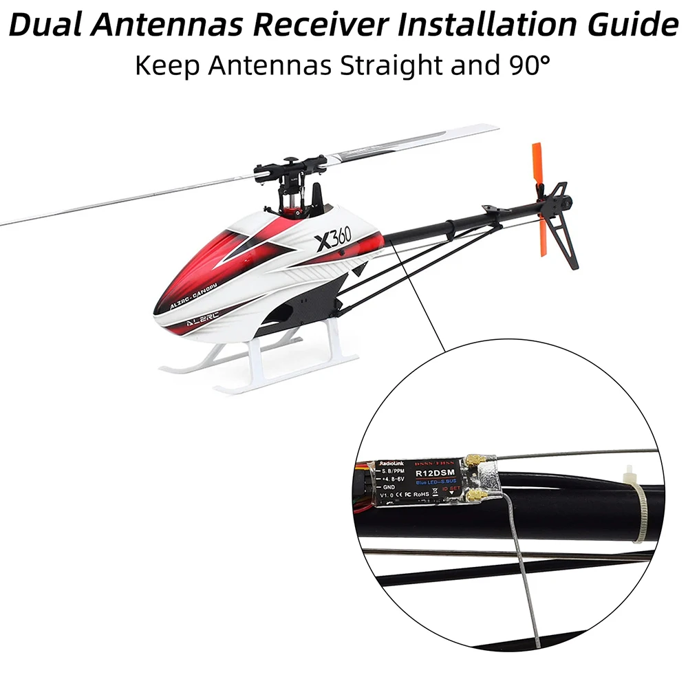 Receptor RC RadioLink R12DS, R12DSM, R9DS, R6DS, R6DSM, 2,4G, 6/9/10/11/12CH, para AT10/AT9S/AT9