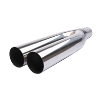 Universal 19-Inch Dual Exhaust Tip Weld-On Installation for Cars, SUVs, Trucks & Pickup Trucks - Automotive Custom Tailpipe