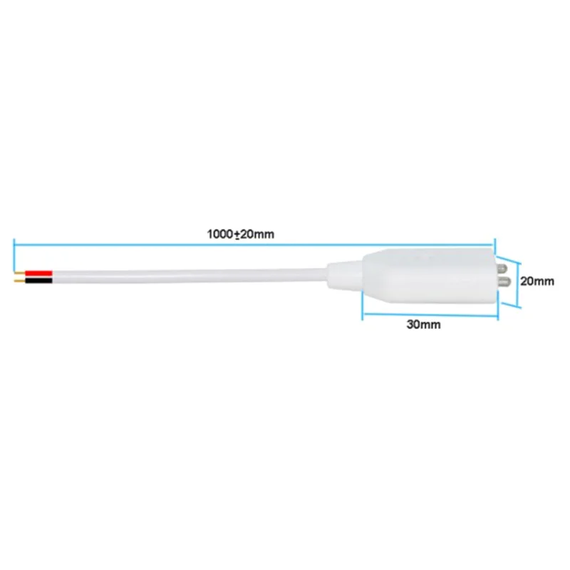 New 12V-24V Wired Type Water Leakage Alarm Detector Water Level Sensor NO Normally Open Cable With Two Metal Poles