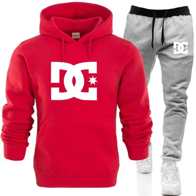 2026 Fall_Winter Men's Hoodie Pullover and Casual Pants Set, Autumn_Winter Outdoor Fashion Running and Fitness Two-Piece Set - view 2