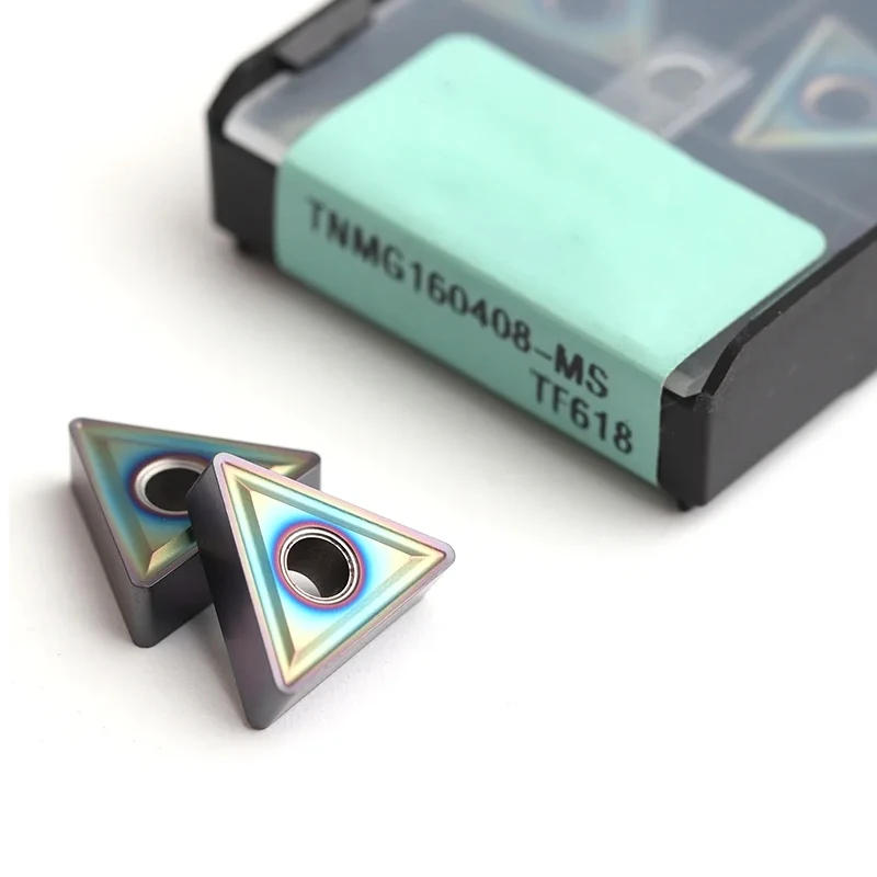 Triangular Car Blade TNMG160404 TNMG160408 Colorful Hardening Insert Processing Quenched Steel High Hardness Stainless Steel view 3