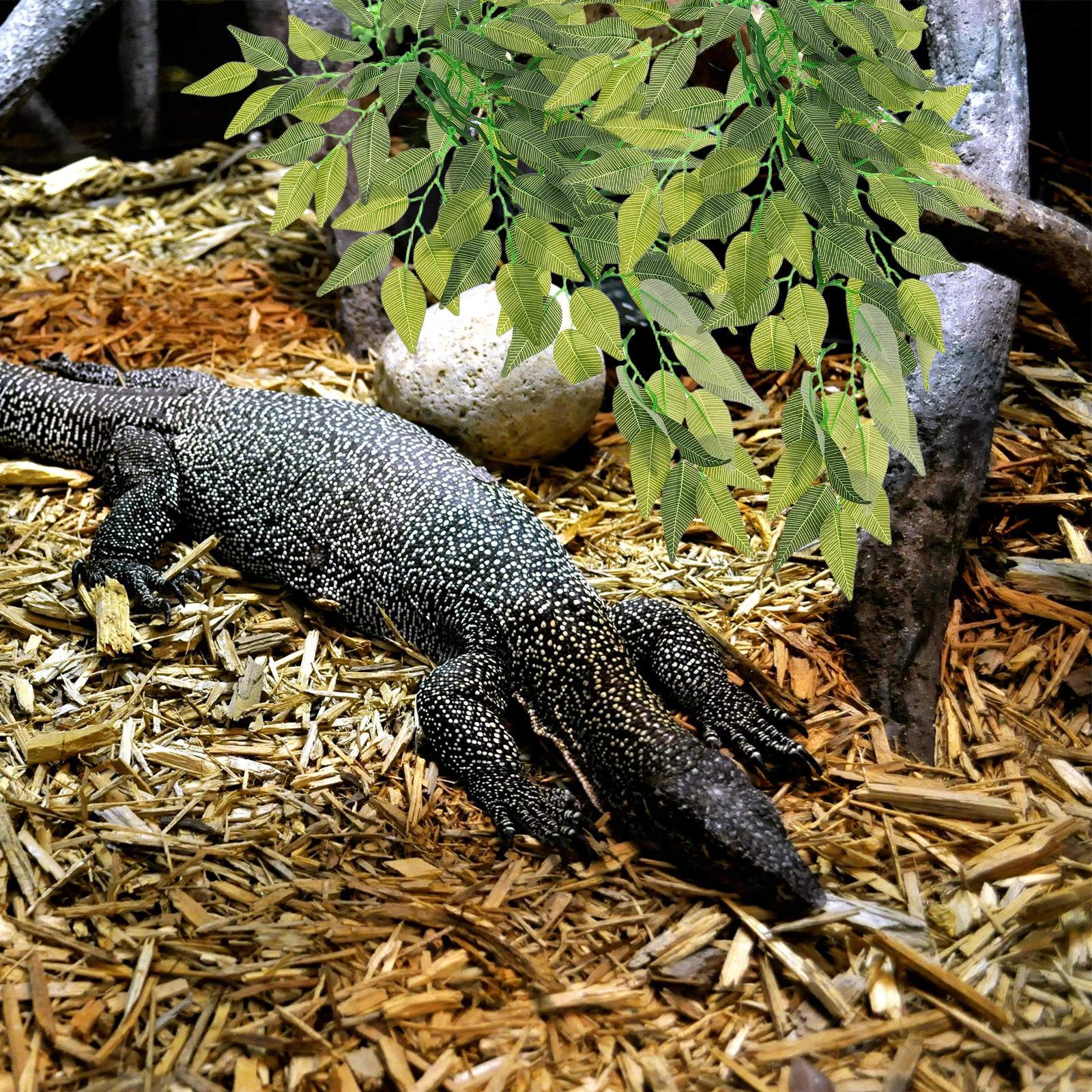 

Decor Artificial Rattan Gecko Tank Terrarium Fake Plants Reptile Green Pets Accessories for Habitat Reptiles