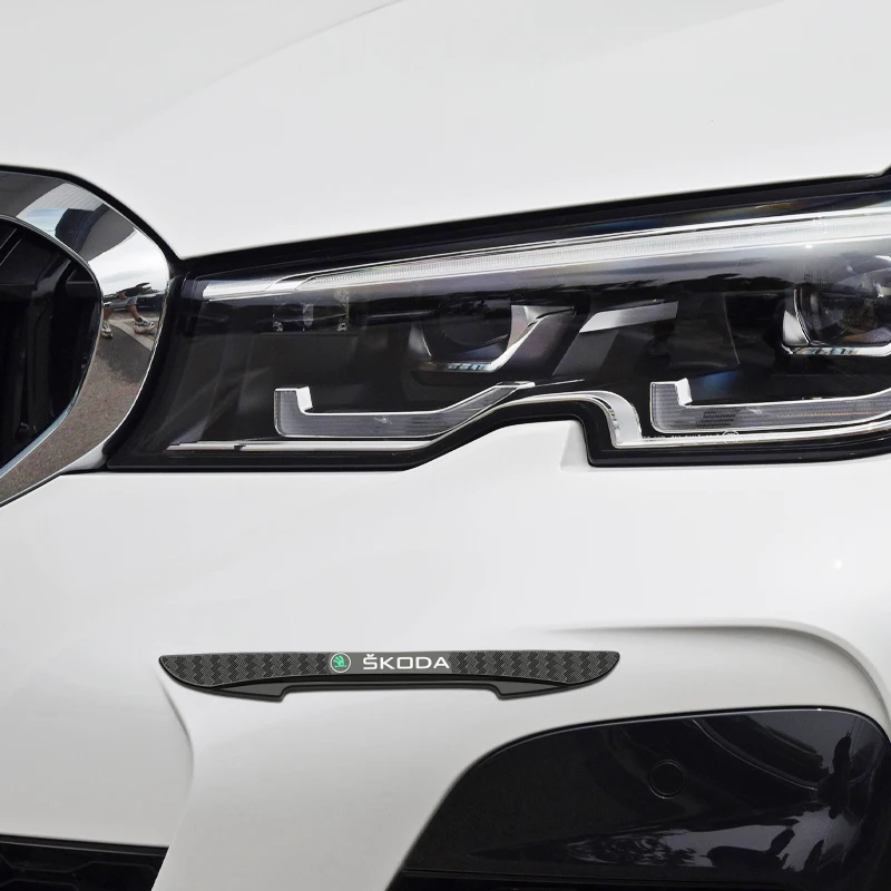 4 قطعة سيارة مطاطية المضادة للتصادم الوفير قطاع الحرس حامي ملصقات لسكودا رابيد سوبيرب كودياق السابع VRS اوكتافيا 2 3 اليتي #5