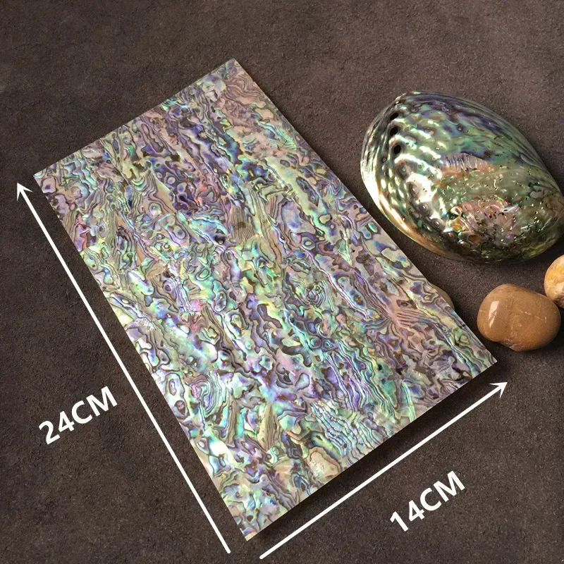 

1Piece 240x140mm Natural Abalone Shell Mother of Pearl laminate Sheet DIY Home Decoration Material Crafts Carved Inlay