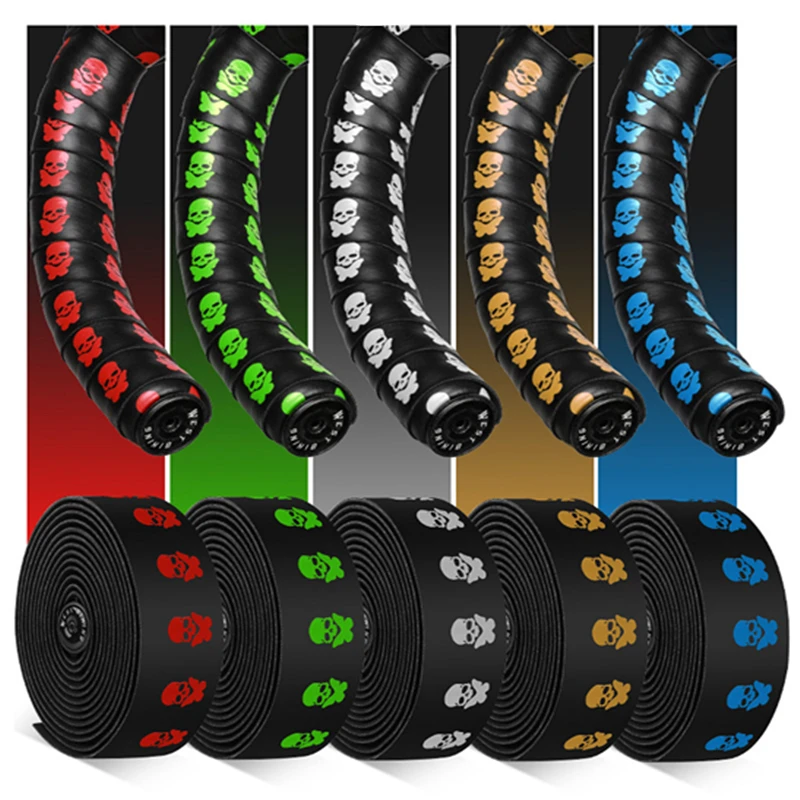 G603 Bicycle Handle Bindings Personality Anti-slip And Shock Absorption Upgrade Plug Bike PU Binding Tape