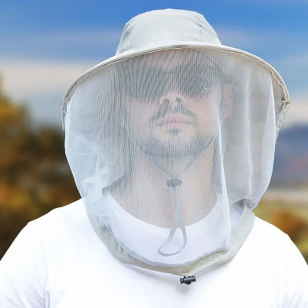 Face Neck Protection Summer Mosquito Hat Outdoor Sunscreen Portable Fishing Sun Cap Net Mesh Foldable Insect Proof Cap