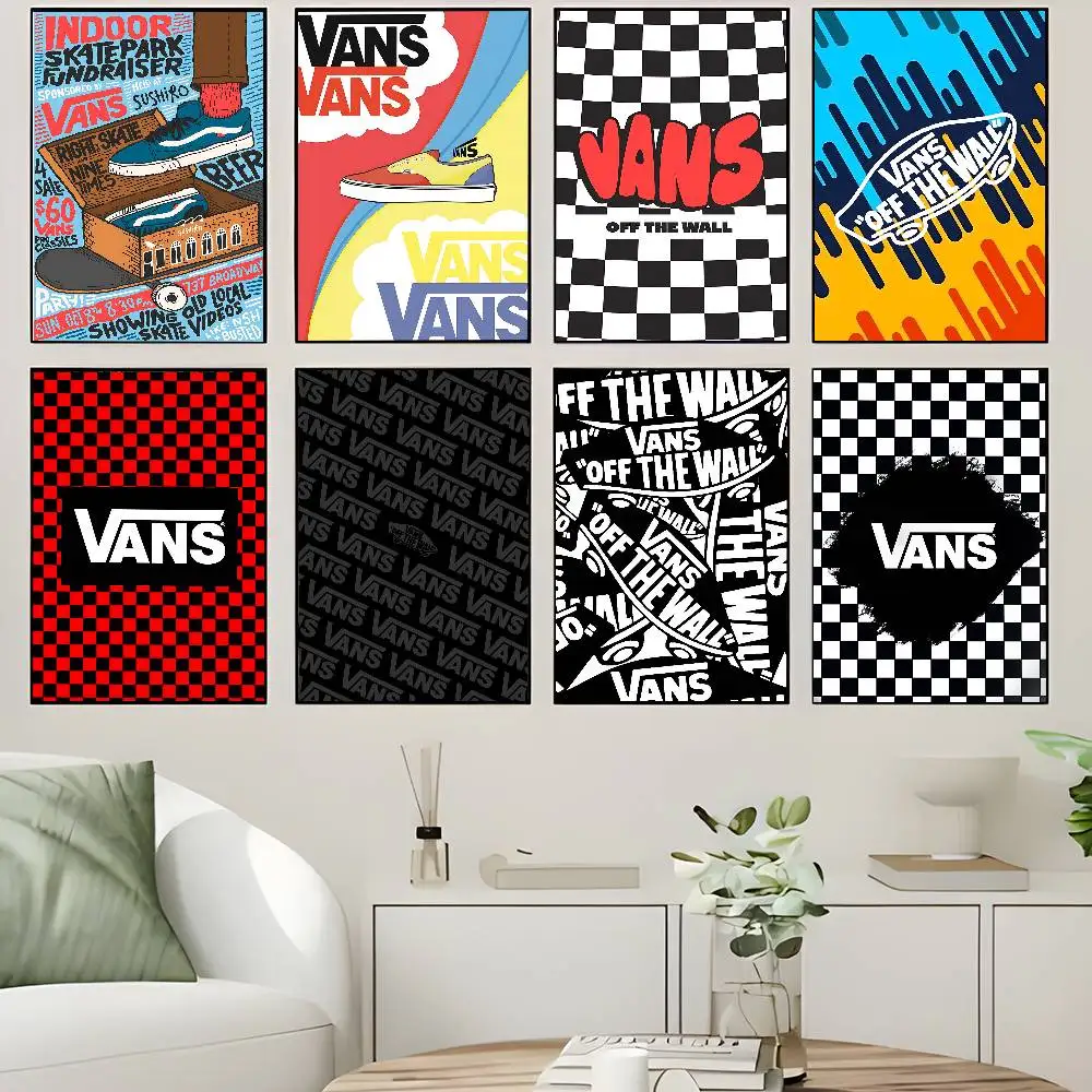 Heißer Modetrend V-VANS Whitepaper Poster Wasserfester Papieraufkleber Kaffeehaus Bar Ästhetische Kunst Wandbild