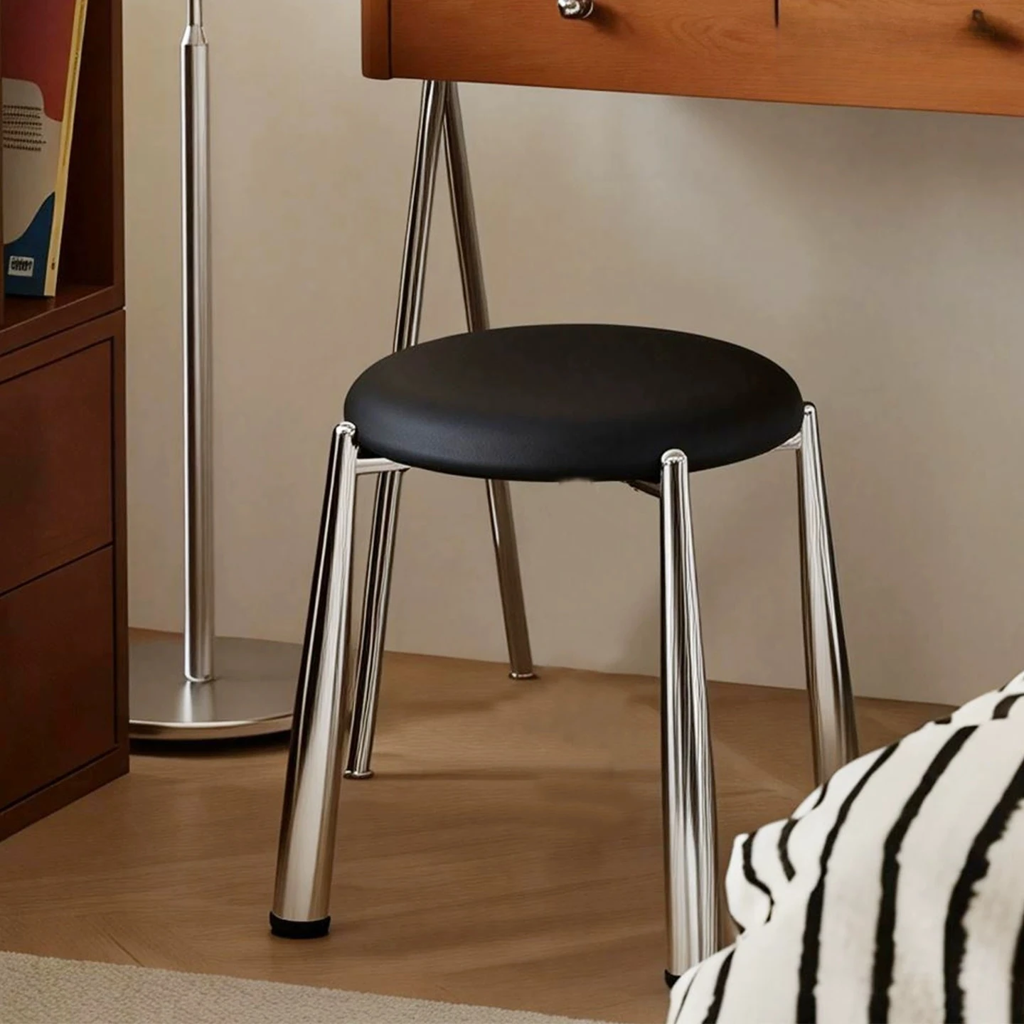 Stacked soft bag stool hospitality spare stool household guest bench light luxury high-end  stool