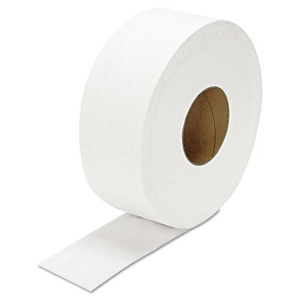 Carta igienica jumbo a 2 strati sicura settica 1000 piedi 12 rotoli Toilette extra large ad alto traffico liscia e assorbente